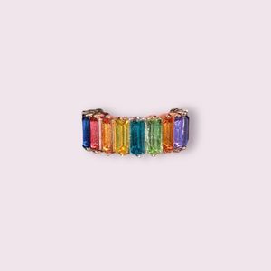Women’s Baublebar Hypoallergenic Rainbow Gold Ring / Alidia Ring in Size 8